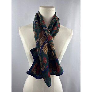 Women’s Perry Ellis Green, Blue, Red, & Brown Floral Scarf